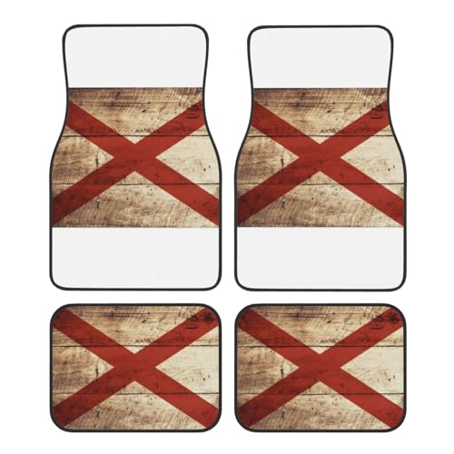 Tapis de voiture universels lot de 4 au design Alabama haut de gamme