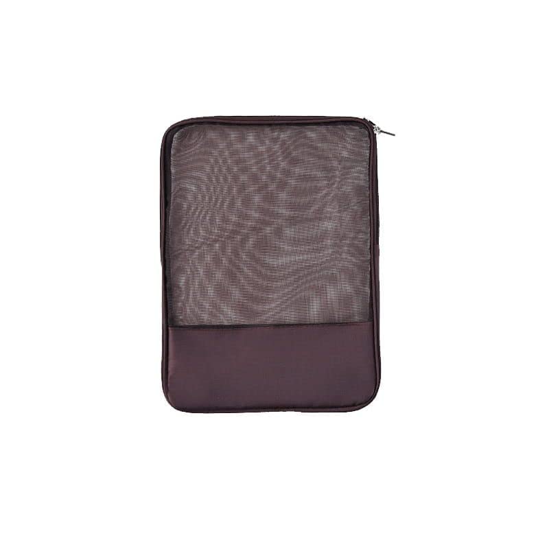 Sevia Translucent Student Pen Pencil Case Stationery Storage Bag Nylon Zipper A4 Office File Paper Folder Bag Important Documents Organizer Holder Mesh Bag Pouch Travel Organizer (Multicolor)