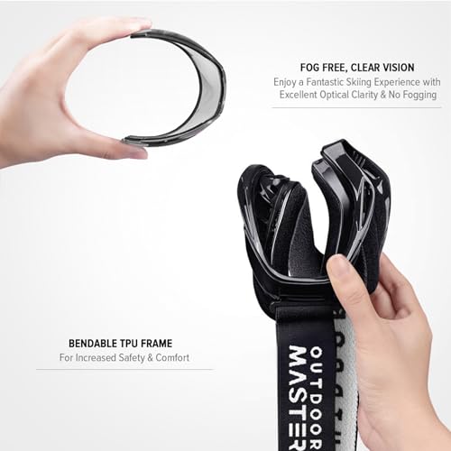 image for OutdoorMaster OTG Ski Goggles - Over Glasses Ski/Snowboard Goggles for