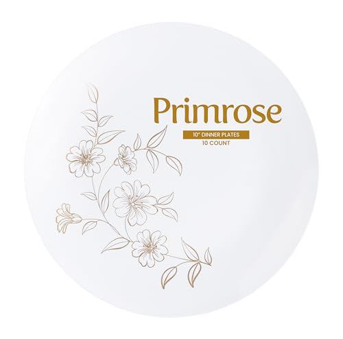 PLASTICPRO-120-Pack-Elegant-Disposable-Plastic-Plates-10-inch-White-Plastic-Plates-Gold-Floral-Design-Durable-for-Parties-Events