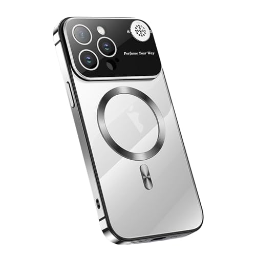 Coque iPhone 15 Pro MagSafe transparente en acier inoxydable argent