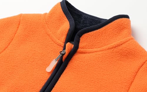 Image of LittleSpring Boys Girls Polar Fleece Jackets Fur Lined Zip Up Warm Winter Coat