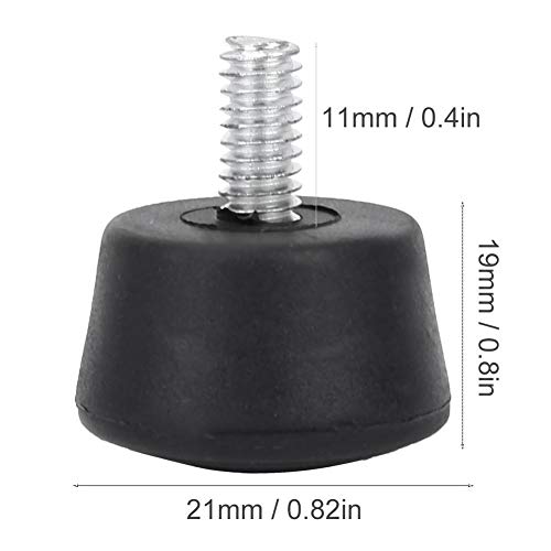 Almofada de pé de borracha, metal + borracha 1 PCS Almofada de pé de tripé, 2 tamanhos Móveis diário