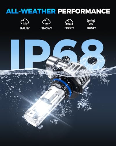 Image of Marsauto 9005 9006 Light Bulbs Combo, 80,000LM 9X Ultra Bright, 6500K Cool White, 1:1 Mini Size HB3 & HB4 Fog Light Only Fog for Rain Light, Plug N Play, Pack of 4