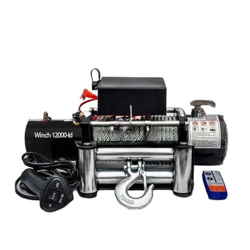Winche eléctrico 3000LBS con control por cable 12V miniatura 3