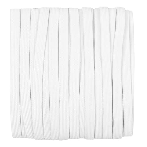 AUYAO Elastique Couture Bande Élastique, 10mm x 14m Bande Élastique Couture Blanc, Ruban Elastic avec Dispositif de Filetage pour Pantalon Jupe Ceinture...