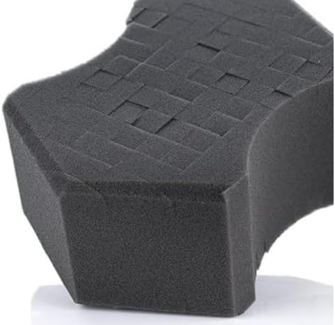 Rinseless Wash Sponge (Blue & Black Dual-Sided), Ultra-Soft Cross-Cut Foam for Scratch-Free Car Detailing, High Absorption Paint Safe Sponge with Sea-Island Fiber Glass Towel