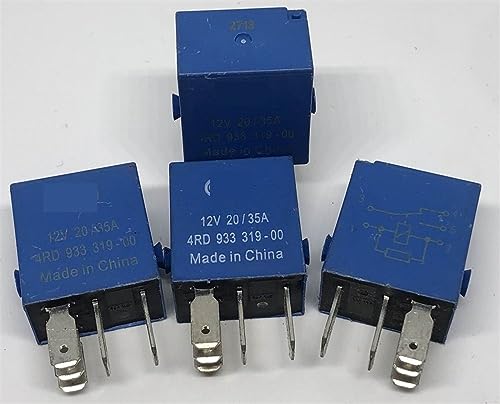 Relé 5 pines de 35A y 12V con alta resistencia térmica