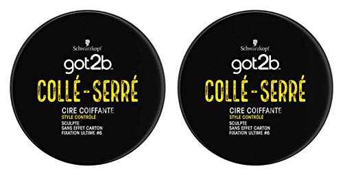GOT 2B collé-serré - Lote de 2 ceras de fijación de peinado, 75 ml