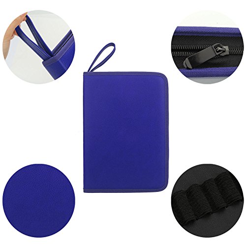 Niutop, astuccio a 72 posti per matite, in pelle