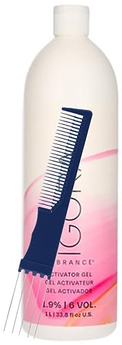 M Hair Designs Igora Vibrance 1.9%  6 Volumen Activador Gel 1 Litro Pinzas Piraña (2 artículos)