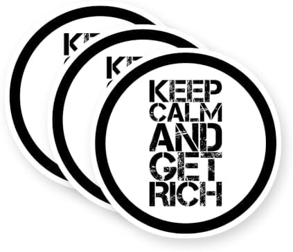 Keep Calm and Get Rich Vinyl Stickers 3 Pack 3 Inch image 5