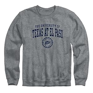 Barnesmith University of Texas, El Paso UTEP Miners Crewneck Sweatshirt, Heritage, Charcoal Grey, Medium