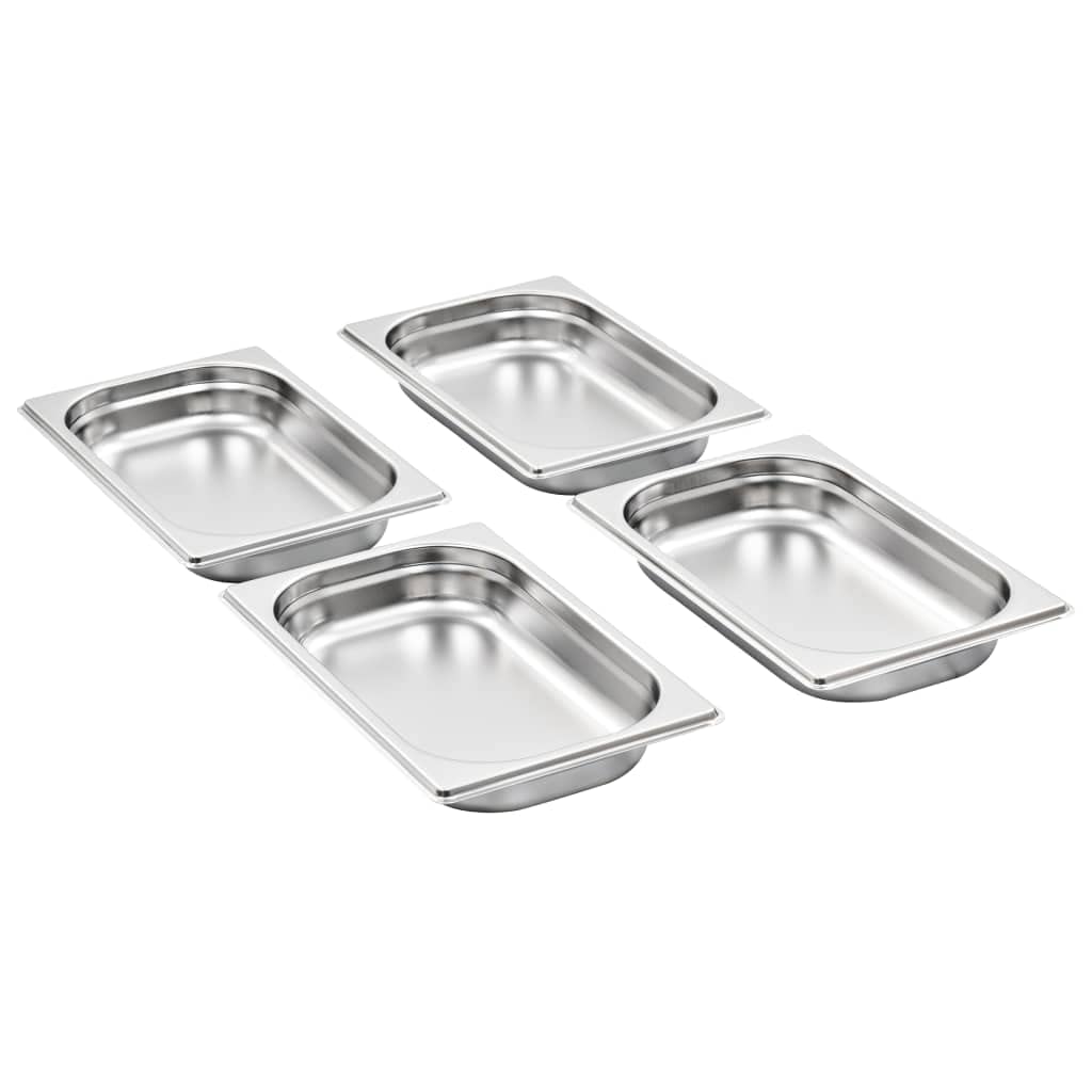 INLIFE Gastronorm - Contenedores (12 unidades, GN 1/4, 40 mm, acero inoxidable)