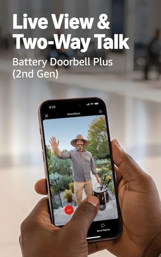 Image of Ring Battery Doorbell Plus (newest model), Nickel Silver with Chime (newest model), White