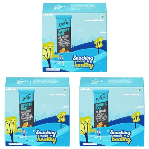 Image of RiteBite 4g Protein Bar, Sport Bar | With Almond, Mocha Electrolytes, Quinoa & Oats | No Cholesterol & Trans Fat Energy Bar, 40g (Pack of 36)