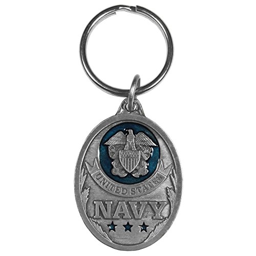 Siskiyou Automotive Metal Key Chain U.S. Navy Military Enameled Details