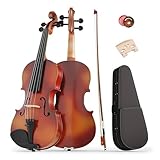1/2 Violin for Beginner, Violin 1/2 Size for Kids Age 7-9, Student, Half Size Acoustic Violins with Hard Case, Bow, Rosin, Bridge (Natural)