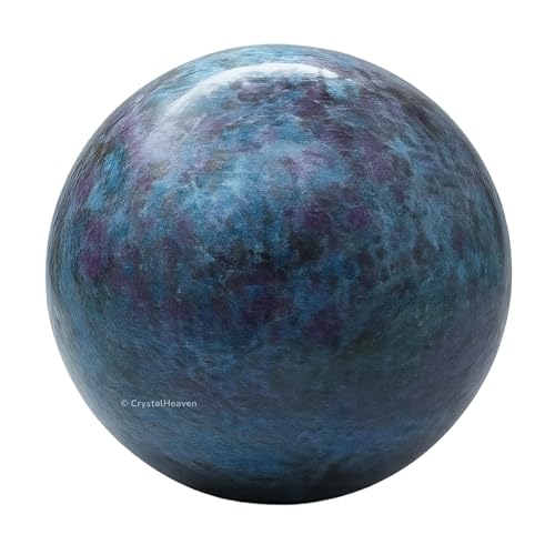 Image of Certified Ruby Kyanite Crystal Ball for Meditation - Premium Crystal Vastu Items for Home and Feng Shui Items for Good Luck - Ideal for Pooja Supplies and Spiritual Practices (1.5 inch Inch)