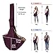 AUTOWT Dog Padded Papoose Sling, Small Pet Sling Carrier Hands Free Carry Adjustable Shoulder Strap Reversible Tote Bag with a Pocket Safety Belt Dog Cat Traveling Subway (5-12lbs, Burgundy)