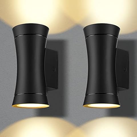 EDISHINE Waterproof Modern Wall Lights, 2 Pack Cover
