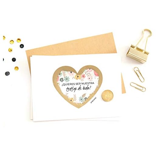 Wild Confetti Tarjeta Testigo de Boda ⎪Personalízala con tu mensaje ⎪Tarjeta Rasca (TESTIGO)