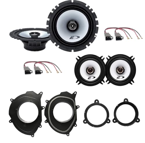 Kit 4 enceintes Alpine SXE1725S + SXE1325S pour Renault Clio IV de 2013 à 2021 + 4 supports avant + arrière + 4 connecteurs