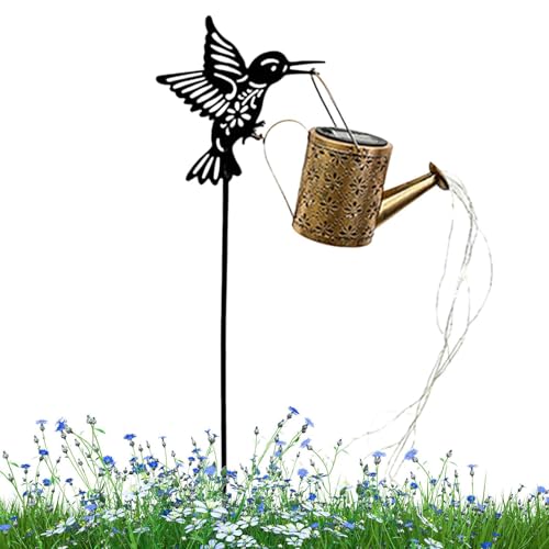 Genérico Solar | Farolillo LED Con Colibrí Decoración Jardín - de Exteriores con Estacas para Jardín Césped Sendero Porche Fiesta