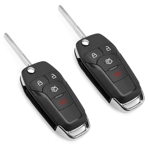Key Fob Replacement Remote Car Keys 4-Button Keyless Entry (2PCS) 315MHz Compatible with 2013-2016 Ford Fusion FCC ID N5F-A08TAA OE164-R7986