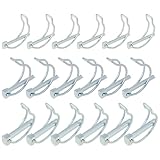 eMagTech Sicherungsstift in D-Form, verzinkter Karbonstahl, Doppelschnurschlaufe, Drahtschlossstift M4,5/M6/M8 für Rasen, Garten, Bauernhof, LKW, Auto, Anhänger, Traktor, 18 Stück