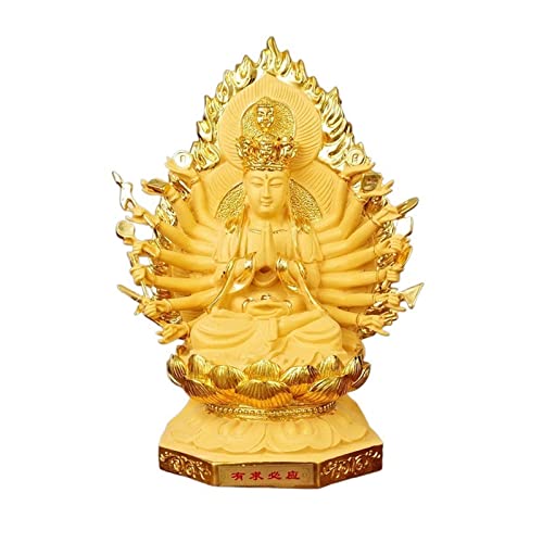 Statue Guanyin Mille Mains dorées pour une décoration zen de votre maison
