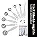 Minteem Stainless Steel Measuring Cups and Spoons Set with Easy to Read Markings, 8 Nesting Measuring Cups, 7 Spoons & 1 Leveler, Kitchen Gadgets for Measuring Dry or Liquid Ingredients, Round