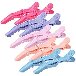 OBSCYON Plastic Non Slip Hair Clips for Women, Professional Alligator Hair Clips, Hair Styling Clips Sectioning Clips of Hair Salon (10PCS Macaroon)