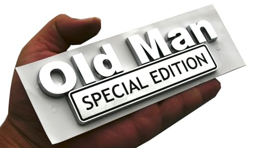 1pack Big Old Man Special Edition Emblems 3D Badge Decal Car Truck Replacement Compatible with Universal Vehicle Truck SUV Decal Sticker Strong Adhesive 5.9 inch Long (Chrome)