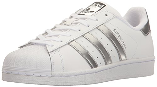 adidas Originals Men's Superstar Shoe Running, white/silver metallic/black, 8.5 B(M) US
