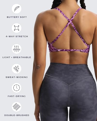 Image of Aoxjox Women's Workout Sports Bras Fitness Metamorph Sienna Twist Bra Yoga Crop Tank