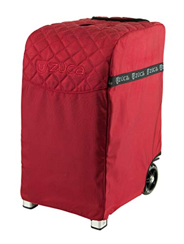 ZUCA Pro Artist Case - Ruby Red Bag and Silver Frame, with 5 Vinyl Utility Pouches and a Travel Cover