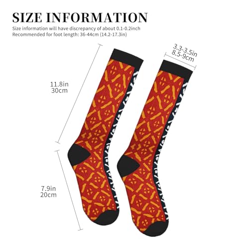 African Print Compression Socks For Women Men Knee High Running Socks For Running, 3 Black4