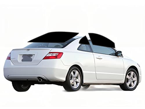 AUTOTEK Precut Windows Tint Film All Sides Cars Sun Blocking Protection Privacy Anti Shatter Glass 2 Ply Film Any Tint Shade kit for Honda Civic Coupe 2006-2011