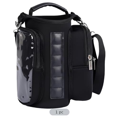 Bolsa para botella de agua ideal para caminatas con porta celular de neopreno 4