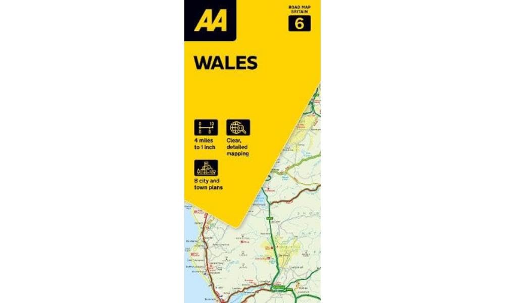 AA Road Map Wales (Sheet map, folded)