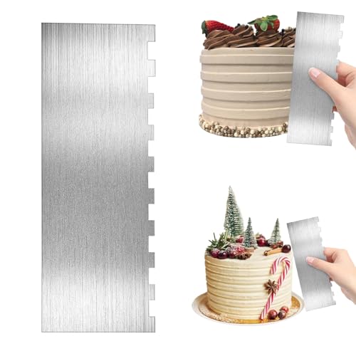 Tortenspachtel, Tortenschaber, Tortenspachtel zum Glätten, Edelstahl Tortenglätter, Torten Zubehör, Küchenschaber, Tortenschaber Backen Werkzeuge für DIY Zuckerguss Buttercreme Mousse