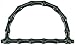 Darice 1972-16 Plastic Bamboo Look Half Round Purse Handle, 7-1/4-Inch, Black,Pack of 2