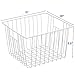 Upright Freezer Organizer Bins， Freezer Baskets for 14, 15 cu.ft Standup Freezer, Wire Storage Baskets with Built-in Handles for Frozen Foods, Snacks, Vegetables, Fruits and More, 4Pcs , White