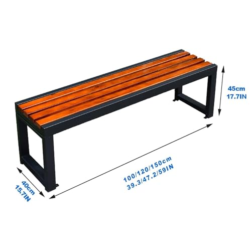 Banc de jardin 120cm assemblage facile et assise extérieure pour terrasse et parc
