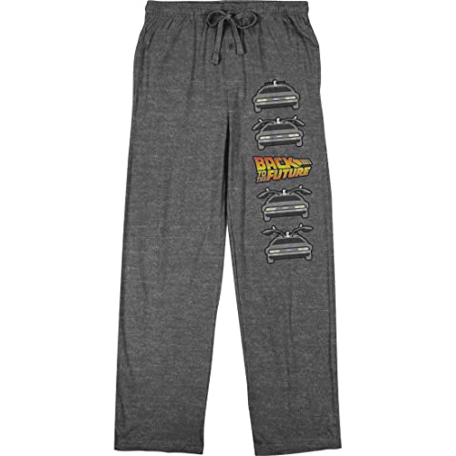 Back to The Future Delorean Men's Heather Gray Sleep Pajama Pants