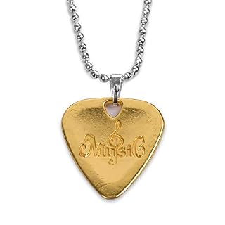 ABchat Metal Guitar Pick Necklace Zinc Alloy 1.2mm Thickness with Ball Chain (Color : Gold) - Les Beatles, Paul McCartney, John Lennon, RIngo Starr, George Harrison ABchat Metal Guitar Pick Necklace Zinc Alloy 1.2mm Thickness with Ball Chain (Color : Gold) – Image 2