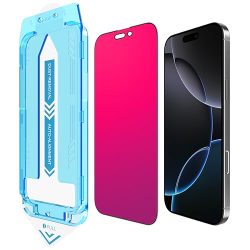EGKimBa for iPhone 16 Pro Max Privacy Screen Protector, Gradient Color Tempered Glass, Bubble Free, Easy Installation, Auto Dust-Elimination, Anti Blue Light