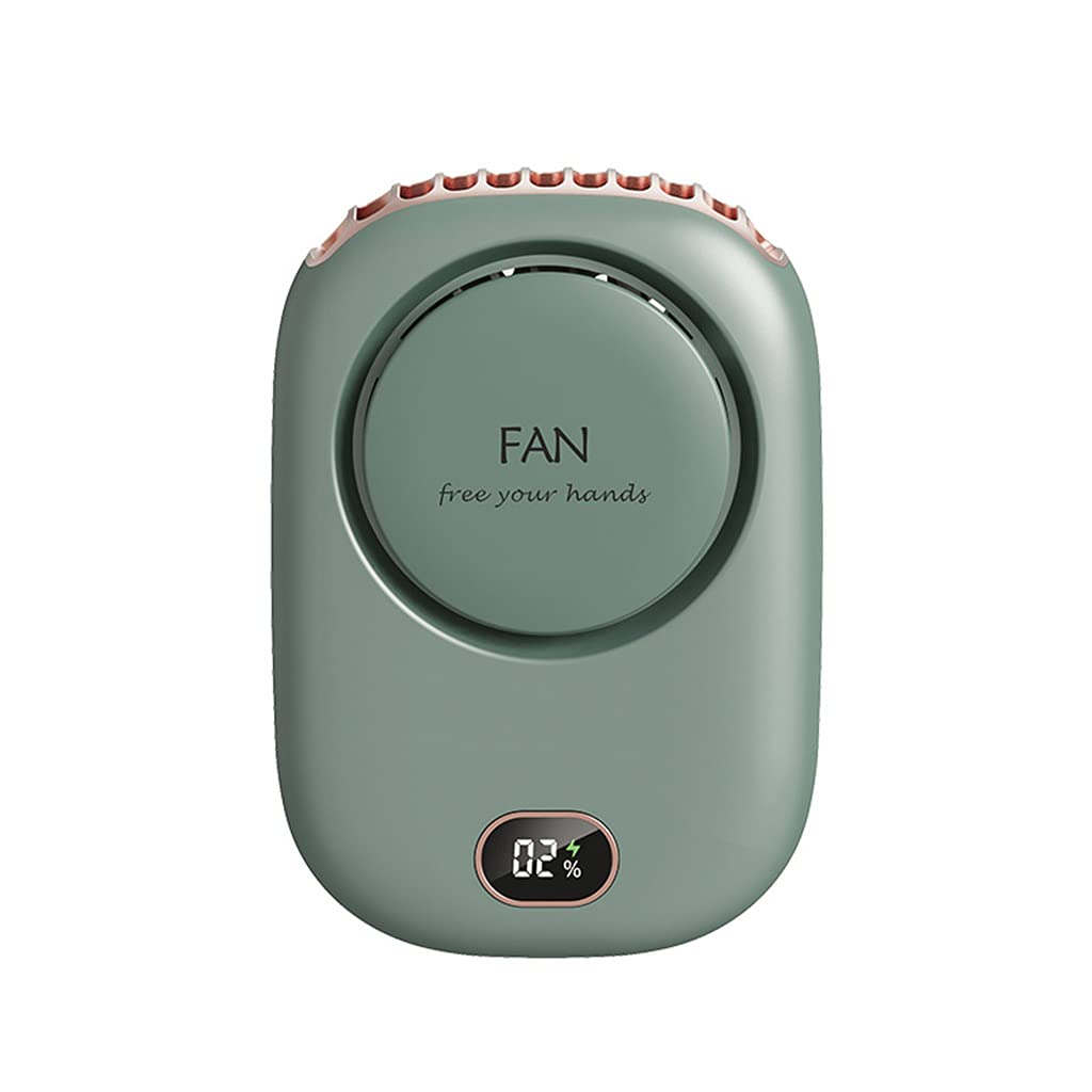 Kalttoy Wearable Fan Rechargeable Portable Neck Fan USB Powered Neck Silent 3 Speed 2000mAh Battery Power Display Air Cooler Air Cooler
