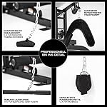 Kraftstation | Multifunktions-Homegym für den ganzen Körper | Gewichte bis zu 67 kg einstellbar, mit Latzugstange, Beinpresse, Bizepscurl-Polster u.v.m. | Hochwertiges Stahlmaterial – Bild 5